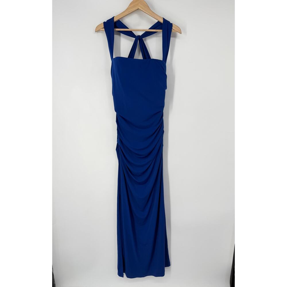 Laundry by Shelli Segal Maxi Dress Square Neck Sleeveless Ruched Formal Gown - Picture 2 of 10